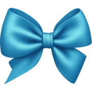 Blue Hair bow sticker