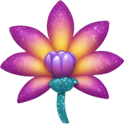 Sparkle flower sticker