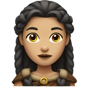 Viking woman with dark hair sticker