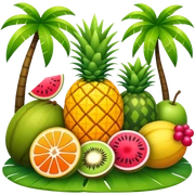 tropical jungle fruit landscape sticker