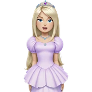 blue eyed princess in tiara sticker