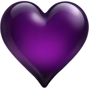 glass dark purple heart  sticker