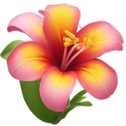 Tropical flower sticker