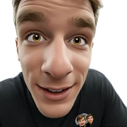 smiling boy indoors meme sticker