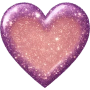 glitter heart  sticker