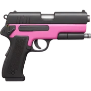 pink gun sticker