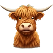 Highland cow sticker