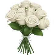 White rose flower bouquet sticker