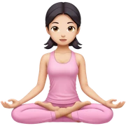 asian yoga girl light pink clothes  sticker