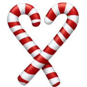 Candy cane sticker
