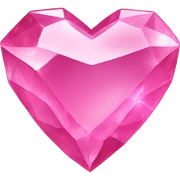 Pink gem heart sticker