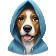 Dog wearing a hoodie  sticker
