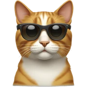 Cat with sunglasses sticker