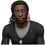 confident dark-skinned male portrait sticker