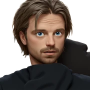 blue eyed boy with beard sticker