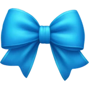 blue bow sticker