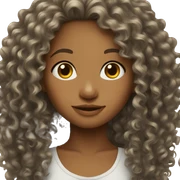 Curly hair girl  sticker