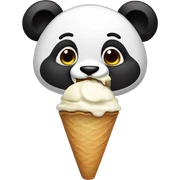 Panda eating ice cream sticker