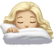 White blonde girl sleeping sticker
