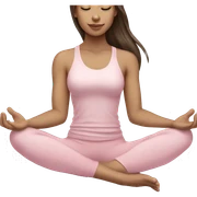 yoga girl light pink clothes brunette long hair sticker