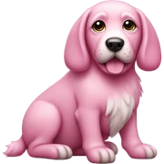 pink dog sticker