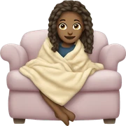 White girl cozy blanket  sticker