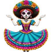 La catrina dancing  sticker