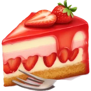 slice of strawberry cake sticker