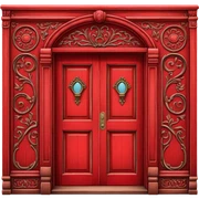 Red door sticker