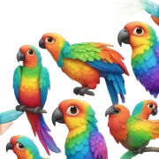 rainbow animals sticker