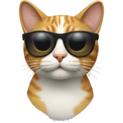 Cat with sunglasses sticker