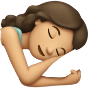 Brunette girl sleeping sticker