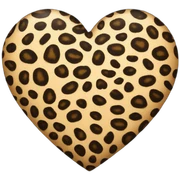 leopard print heart sticker