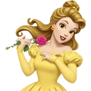 yellow dress with rose earrings sticker