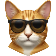 Cat with sunglasses sticker