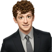 smiling male in formal attire sticker
