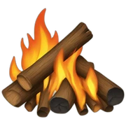camp fire sticker