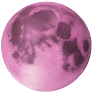 Pink moon sticker
