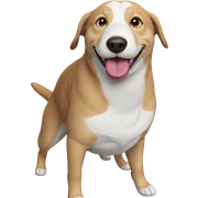 playful dog with tongue out sticker