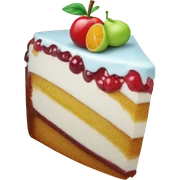 Fruit on top of cake  sticker