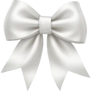 white satin bow sticker