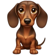 brown dachshund sticker