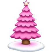 Pink christmas tree sticker