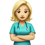 Blonde nurse sticker