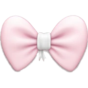 Pastel pink heart with white bow sticker