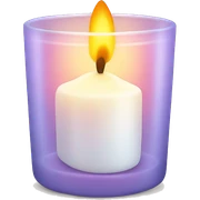 candle in a cute glass sticker