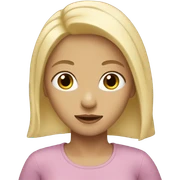 Girl have blonde hair  sticker