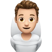 smiling boy with brown hair sticker