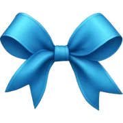 blue bow sticker