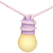 a pastel colored string light sticker